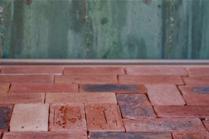 A brick-hearth floor